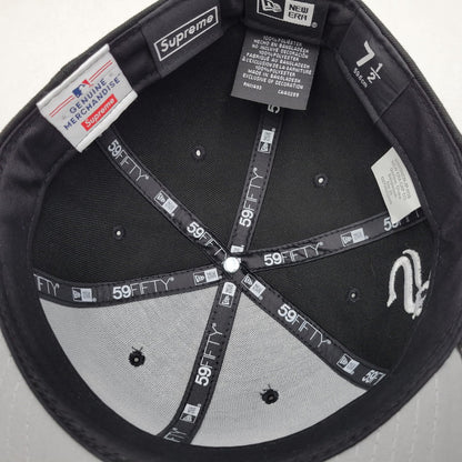 【中古品】【メンズ/レディース】 × MLB エムエルビー × NEW ERA ニューエラ TEAMS BOX LOGO CHICAGO WHITE SOX チーム ボックス ロゴ シカゴ ホワイトソックス 帽子 185-260307-kh-03-izu サイズ：7 1/2（59.6cm） カラー：ブラック 万代Net店