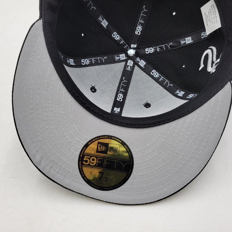【中古品】【メンズ/レディース】 × MLB エムエルビー × NEW ERA ニューエラ TEAMS BOX LOGO CHICAGO WHITE SOX チーム ボックス ロゴ シカゴ ホワイトソックス 帽子 185-260307-kh-03-izu サイズ：7 1/2（59.6cm） カラー：ブラック 万代Net店