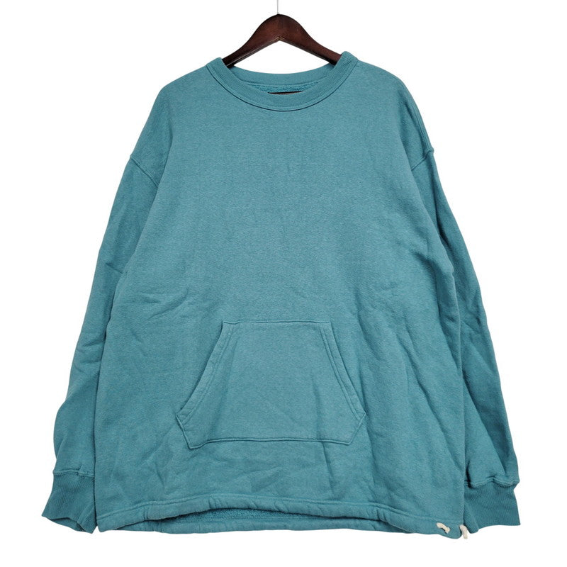 【中古品】【メンズ】 DOUBLE WORKS ダブルワークス SWEATSHIRT スウェットシャツ トレーナー トップス 長袖 145-260312-kh-05-izu サイズ：XXL カラー：ターコイズ 万代Net店