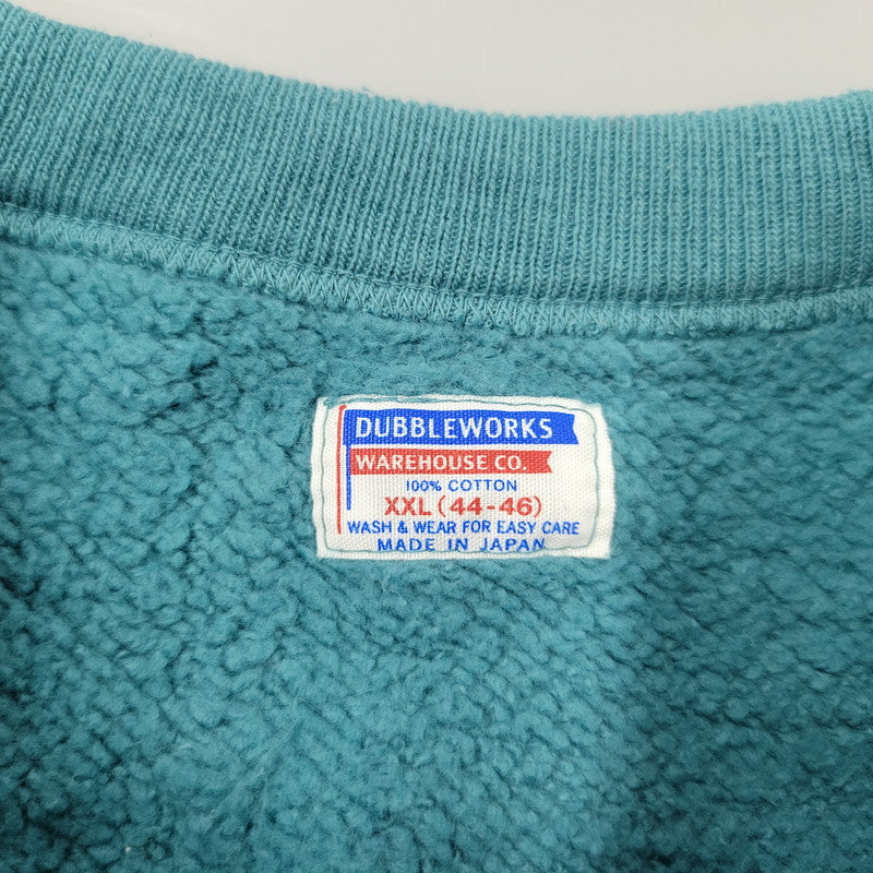 【中古品】【メンズ】 DOUBLE WORKS ダブルワークス SWEATSHIRT スウェットシャツ トレーナー トップス 長袖 145-260312-kh-05-izu サイズ：XXL カラー：ターコイズ 万代Net店