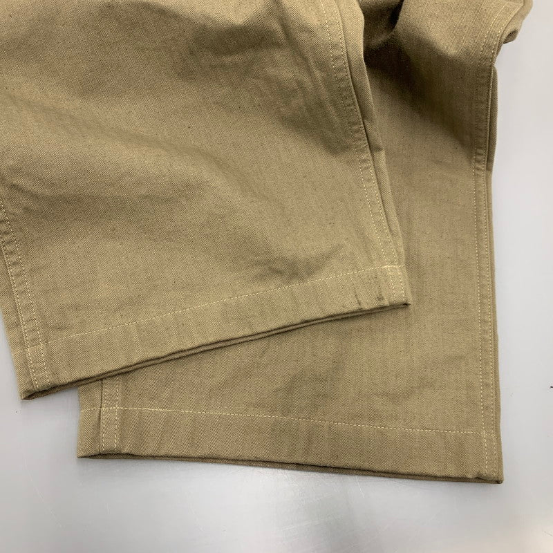 【中古品】【メンズ】 WAREHOUSE ウエアハウス USMC HERRINGBONE MONKEY PANTS ヘリンボーン モンキー パンツ ボトムス 156-260307-kh-11-izu サイズ：33 カラー：カーキ 万代Net店