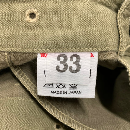 【中古品】【メンズ】 WAREHOUSE ウエアハウス USMC HERRINGBONE MONKEY PANTS ヘリンボーン モンキー パンツ ボトムス 156-260307-kh-11-izu サイズ：33 カラー：カーキ 万代Net店