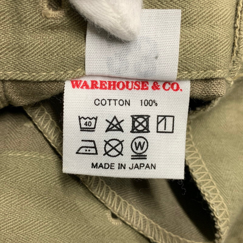 【中古品】【メンズ】 WAREHOUSE ウエアハウス USMC HERRINGBONE MONKEY PANTS ヘリンボーン モンキー パンツ ボトムス 156-260307-kh-11-izu サイズ：33 カラー：カーキ 万代Net店
