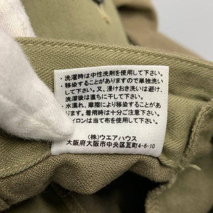【中古品】【メンズ】 WAREHOUSE ウエアハウス USMC HERRINGBONE MONKEY PANTS ヘリンボーン モンキー パンツ ボトムス 156-260307-kh-11-izu サイズ：33 カラー：カーキ 万代Net店