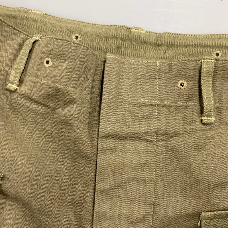【中古品】【メンズ】 WAREHOUSE ウエアハウス USMC HERRINGBONE MONKEY PANTS ヘリンボーン モンキー パンツ ボトムス 156-260307-kh-11-izu サイズ：33 カラー：カーキ 万代Net店