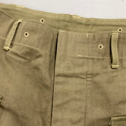 【中古品】【メンズ】 WAREHOUSE ウエアハウス USMC HERRINGBONE MONKEY PANTS ヘリンボーン モンキー パンツ ボトムス 156-260307-kh-11-izu サイズ：33 カラー：カーキ 万代Net店