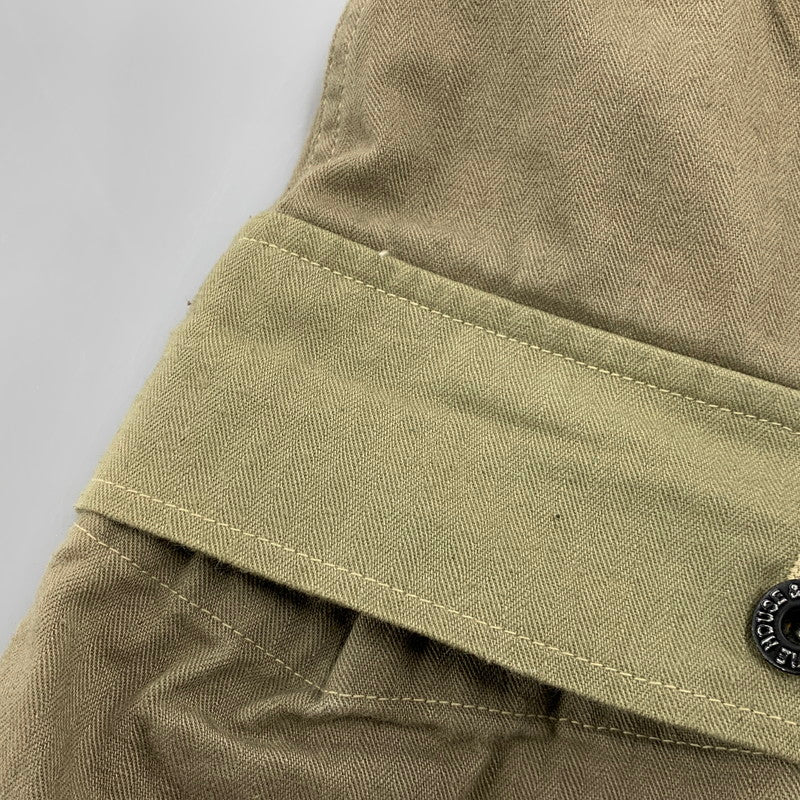 【中古品】【メンズ】 WAREHOUSE ウエアハウス USMC HERRINGBONE MONKEY PANTS ヘリンボーン モンキー パンツ ボトムス 156-260307-kh-11-izu サイズ：33 カラー：カーキ 万代Net店