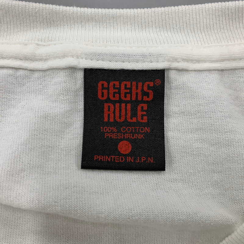 【中古美品】【メンズ】 GEEKS RULE ギークス ルール × CHAINSAW MAN THE MOVIE REZE チェンソーマン レゼ ARC 15 SILKSCREEN PRINTING T SHIRT VOL.03 シルクスクリーン プリント Tシャツ 142-260307-kh-09-izu サイズ：XXL カラー：ホワイト 万代Net店