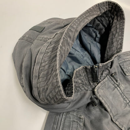 【現状渡し品】【メンズ】 G-STAR RAW ジースター ロウ MULTI POCKET HOODED DUCK JACKET マルチポケット フーデッド ダック ジャケット アウター 141-260313-ya-02-izu サイズ：L カラー：GRAY 万代Net店