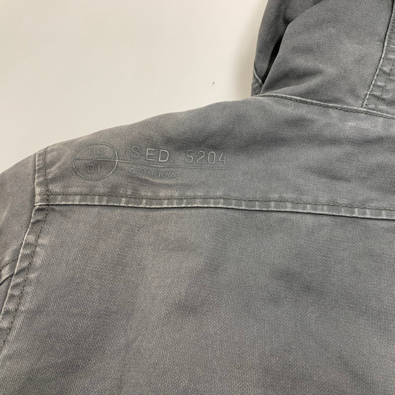 【現状渡し品】【メンズ】 G-STAR RAW ジースター ロウ MULTI POCKET HOODED DUCK JACKET マルチポケット フーデッド ダック ジャケット アウター 141-260313-ya-02-izu サイズ：L カラー：GRAY 万代Net店