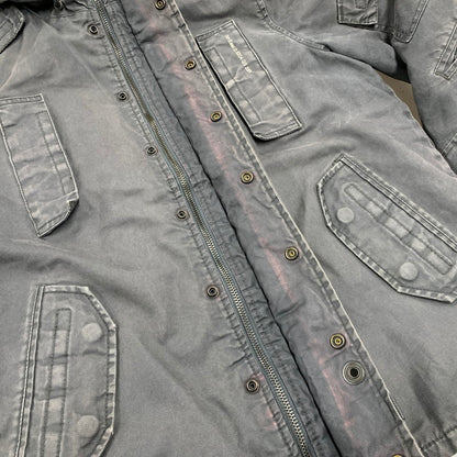【現状渡し品】【メンズ】 G-STAR RAW ジースター ロウ MULTI POCKET HOODED DUCK JACKET マルチポケット フーデッド ダック ジャケット アウター 141-260313-ya-02-izu サイズ：L カラー：GRAY 万代Net店
