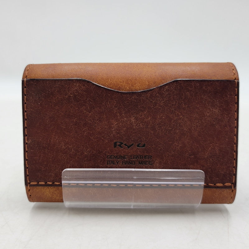 【中古品】【メンズ/レディース】 RYU リュウ BUSINESS CARDCASE ビジネス カードケース 200-260311-cs-11-izu カラー：ブラウン 万代Net店