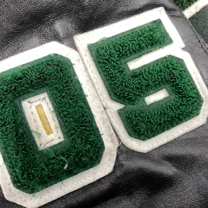 【中古品】【メンズ】 HOLLOWAY ホロウェイ WOOL×LEATHER STADIUM JACKET ウール レザー スタジアム ジャケット アウター 146-260314-kh-11-izu サイズ：M カラー：グリーン×ブラック 万代Net店