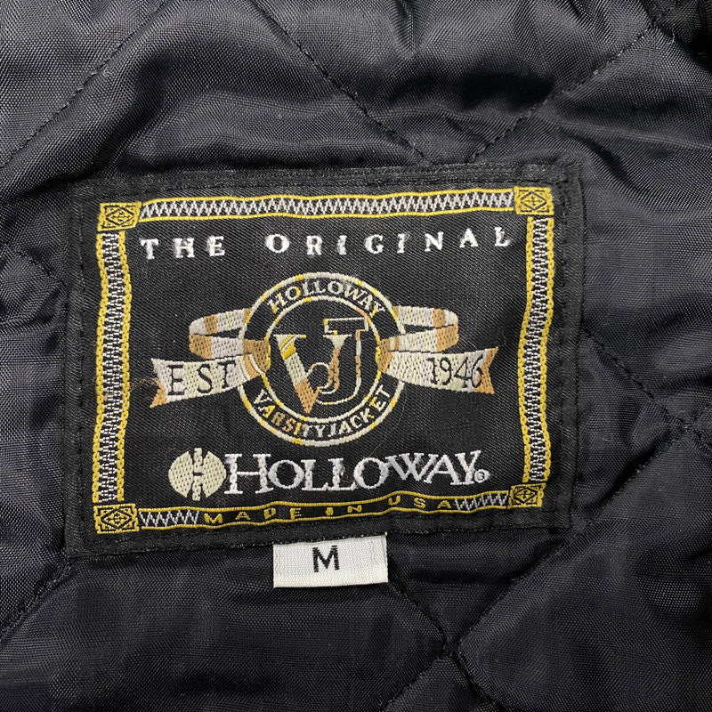 【中古品】【メンズ】 HOLLOWAY ホロウェイ WOOL×LEATHER STADIUM JACKET ウール レザー スタジアム ジャケット アウター 146-260314-kh-11-izu サイズ：M カラー：グリーン×ブラック 万代Net店
