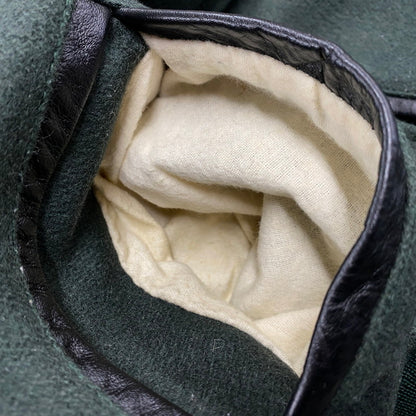 【中古品】【メンズ】 HOLLOWAY ホロウェイ WOOL×LEATHER STADIUM JACKET ウール レザー スタジアム ジャケット アウター 146-260314-kh-11-izu サイズ：M カラー：グリーン×ブラック 万代Net店