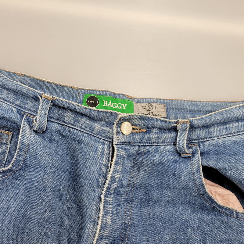 【中古品】【メンズ】 GOURMET JEANS グルメジーンズ TYPE-1 BAGGY DENIM PANTS バギー デニム パンツ ボトムス 151-260308-kh-05-izu サイズ：L カラー：インディゴ 万代Net店