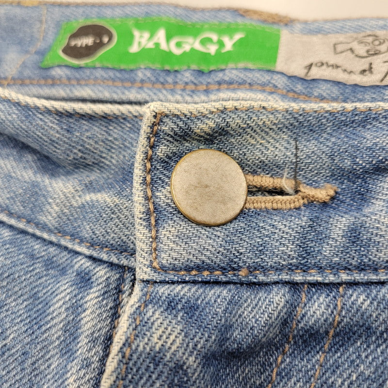 【中古品】【メンズ】 GOURMET JEANS グルメジーンズ TYPE-1 BAGGY DENIM PANTS バギー デニム パンツ ボトムス 151-260308-kh-05-izu サイズ：L カラー：インディゴ 万代Net店