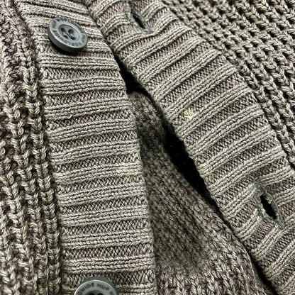 【中古品】【メンズ】 HUF ハフ KN00473 COOLIDGE WAFFLE CARDIGAN ワッフル カーディガン トップス 142-260314-kh-12-izu サイズ：M カラー：グレー 万代Net店