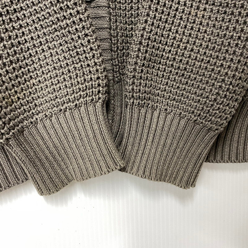 【中古品】【メンズ】 HUF ハフ KN00473 COOLIDGE WAFFLE CARDIGAN ワッフル カーディガン トップス 142-260314-kh-12-izu サイズ：M カラー：グレー 万代Net店