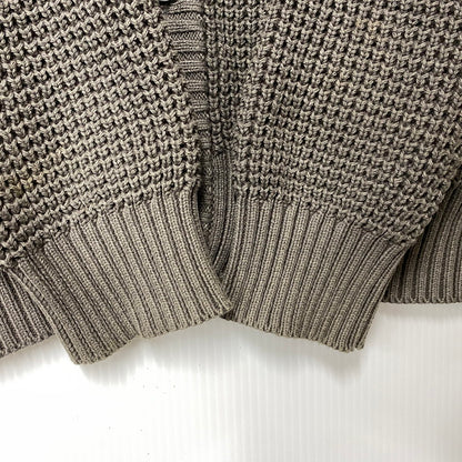 【中古品】【メンズ】 HUF ハフ KN00473 COOLIDGE WAFFLE CARDIGAN ワッフル カーディガン トップス 142-260314-kh-12-izu サイズ：M カラー：グレー 万代Net店