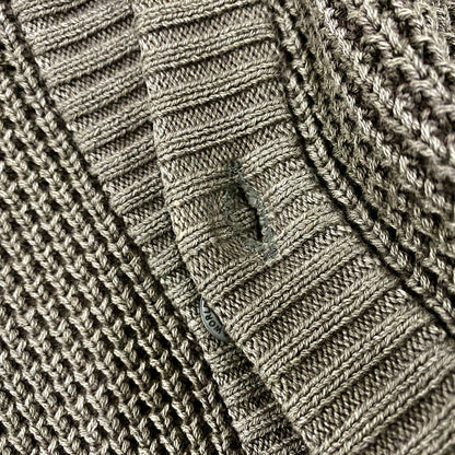 【中古品】【メンズ】 HUF ハフ KN00473 COOLIDGE WAFFLE CARDIGAN ワッフル カーディガン トップス 142-260314-kh-12-izu サイズ：M カラー：グレー 万代Net店