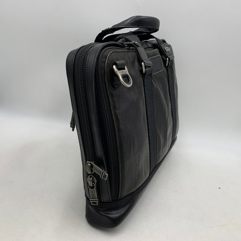 【中古品】【メンズ】 92390DL2 ALPHA BRAVO アルファ ブラボー ANDREWS SLIM LEATHER BRIEF アンドリュース スリム レザー ブリーフ バッグ カバン 鞄 188-260308-ya-12-izu カラー：ブラック 万代Net店