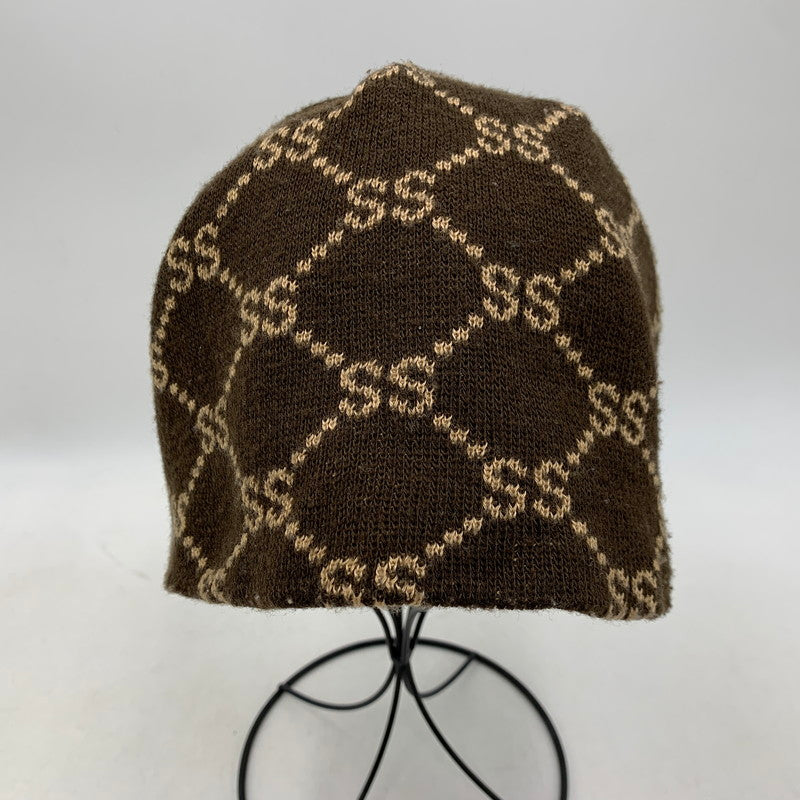 【中古品】【メンズ/レディース】 OLD STUSSY オールド ステューシー 紺タグ 90’S SS LINK BEANIE エスエス リンク ビーニー 帽子 185-260309-cs-11-izu サイズ：F カラー：ブラウン 万代Net店