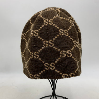 【中古品】【メンズ/レディース】 OLD STUSSY オールド ステューシー 紺タグ 90’S SS LINK BEANIE エスエス リンク ビーニー 帽子 185-260309-cs-11-izu サイズ：F カラー：ブラウン 万代Net店