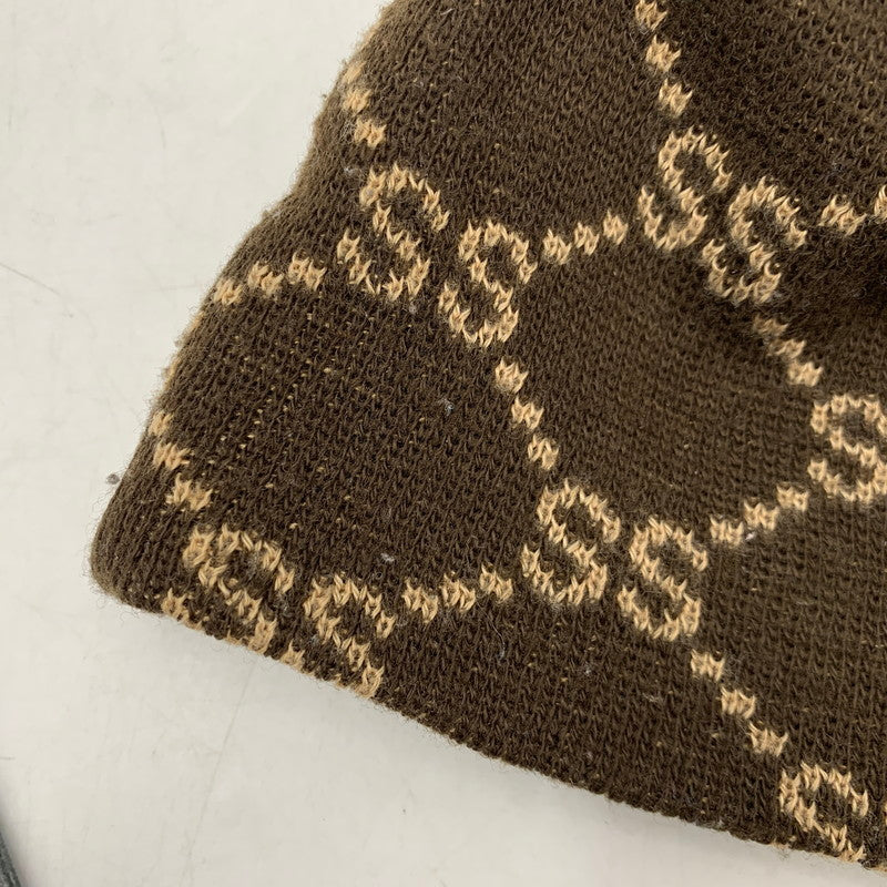 【中古品】【メンズ/レディース】 OLD STUSSY オールド ステューシー 紺タグ 90’S SS LINK BEANIE エスエス リンク ビーニー 帽子 185-260309-cs-11-izu サイズ：F カラー：ブラウン 万代Net店