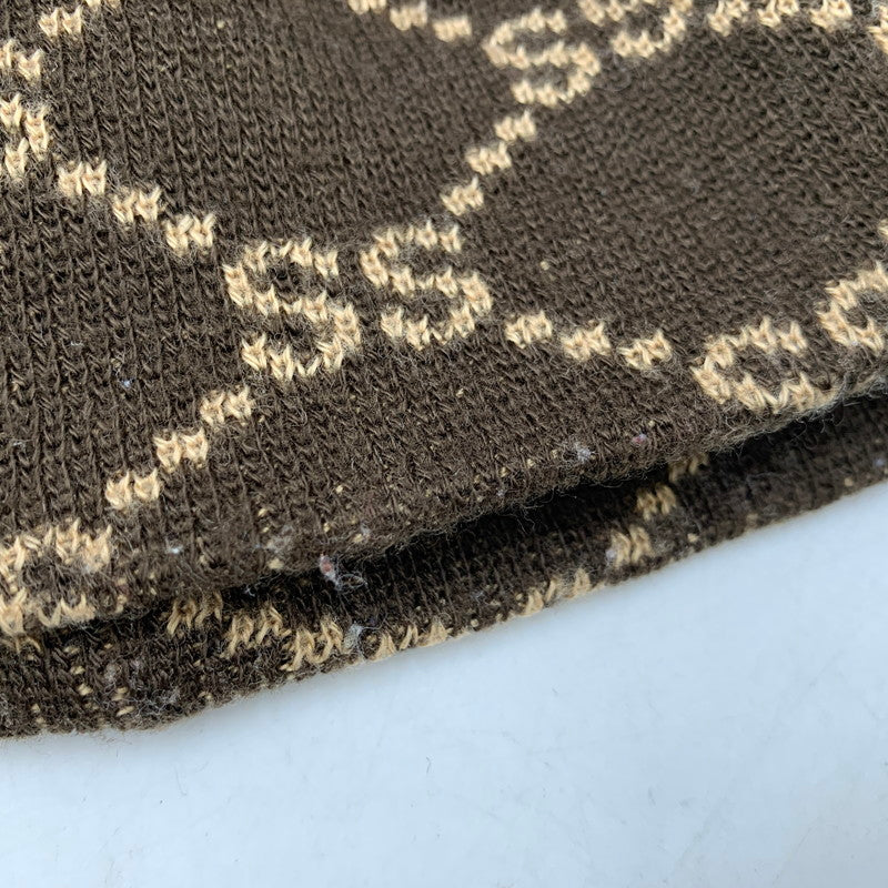 【中古品】【メンズ/レディース】 OLD STUSSY オールド ステューシー 紺タグ 90’S SS LINK BEANIE エスエス リンク ビーニー 帽子 185-260309-cs-11-izu サイズ：F カラー：ブラウン 万代Net店