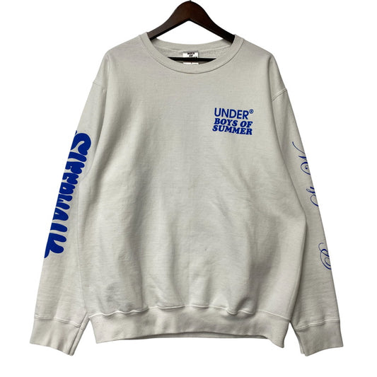 【中古品】【メンズ】 BOYS OF SUMMER ボーイズオブサマー UNDER R GRAPHIC SWEAT PULLOVER スウェット プルオーバー 長袖 トップス 142-260309-as-04-izu サイズ：L カラー：ホワイト×ブルー 万代Net店