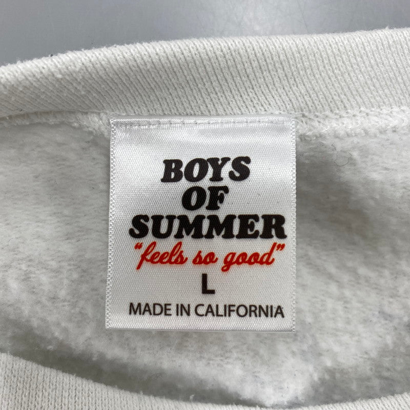 【中古品】【メンズ】 BOYS OF SUMMER ボーイズオブサマー UNDER R GRAPHIC SWEAT PULLOVER スウェット プルオーバー 長袖 トップス 142-260309-as-04-izu サイズ：L カラー：ホワイト×ブルー 万代Net店