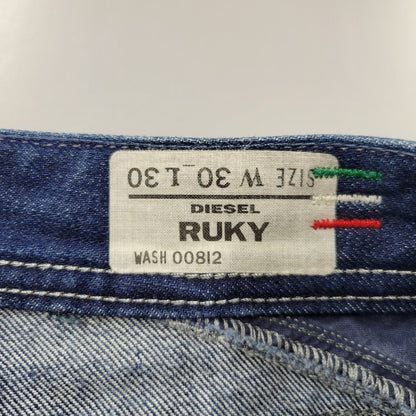 【中古品】【メンズ】 RUKY FLARE DENIM PANTS フレア デニムパンツ ジーンズ ボトムス 152-260314-as-21-izu サイズ：30×30 カラー：インディゴ 万代Net店