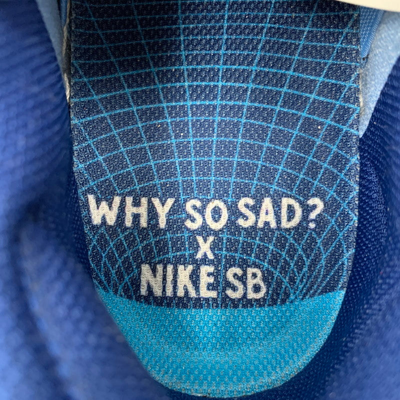 【中古品】【メンズ】 NIKE × WHY SO SAD? ナイキ×ワイソーサッド DX5549-400 SB DUNK LOW エスビー ダンク ロー スニーカー シューズ 靴 160-260309-cs-04-izu サイズ：27cm カラー：COASTAL BLUE/COASTAL BLUE 万代Net店