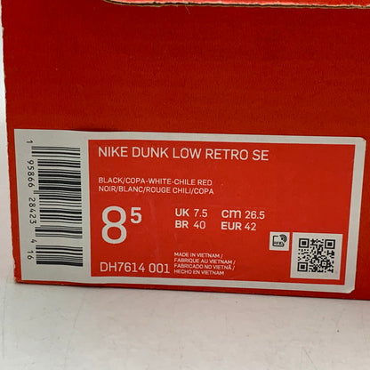 【中古品】【メンズ】 DH7614-001 DUNK LOW ダンク ロー スニーカー シューズ 靴 160-260309-cs-07-izu サイズ：26.5cm カラー：BLACK/COPA-WHITE-CHILE RED 万代Net店