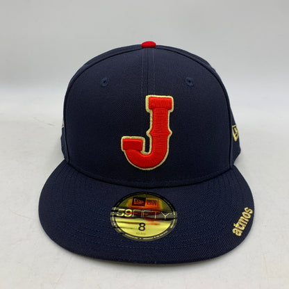【中古美品】【メンズ/レディース】 NEW ERA × ATMOS ニューエラ×アトモス 59FIFTY WBC J LOGO SIDE FLAG ダブリュービーシー ジェイ ロゴ サイド フラッグ キャップ 帽子 185-260309-cs-14-izu サイズ：8/63.5cm カラー：ネイビー 万代Net店