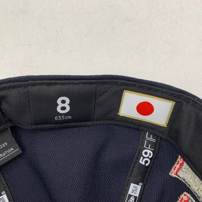 【中古美品】【メンズ/レディース】 NEW ERA × ATMOS ニューエラ×アトモス 59FIFTY WBC J LOGO SIDE FLAG ダブリュービーシー ジェイ ロゴ サイド フラッグ キャップ 帽子 185-260309-cs-14-izu サイズ：8/63.5cm カラー：ネイビー 万代Net店