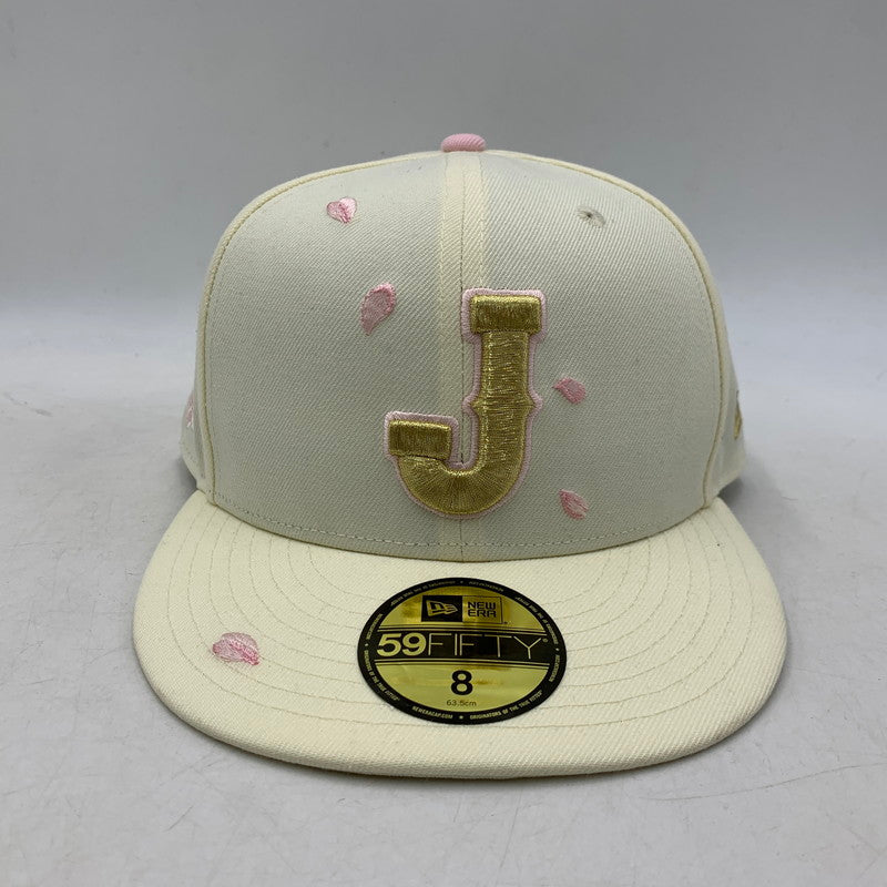 【中古品】【メンズ/レディース】 NEW ERA × THE CAP ニューエラ ザ キャップ 59FIFTY WORLD BASEBALL CLASSIC SAKURAFUBUKI ワールド ベースボール クラシック サクラフブキ キャップ 帽子 185-260309-cs-13-izu サイズ：8/63.5cm カラー：アイボリー 万代Net店