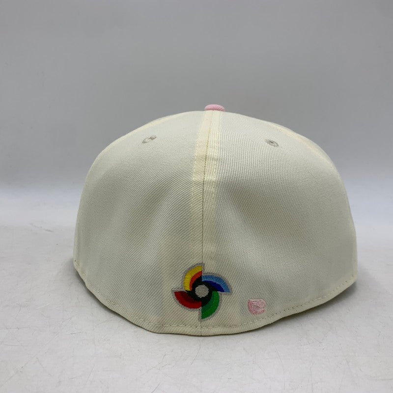 【中古品】【メンズ/レディース】 NEW ERA × THE CAP ニューエラ ザ キャップ 59FIFTY WORLD BASEBALL CLASSIC SAKURAFUBUKI ワールド ベースボール クラシック サクラフブキ キャップ 帽子 185-260309-cs-13-izu サイズ：8/63.5cm カラー：アイボリー 万代Net店