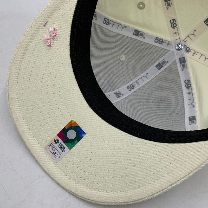 【中古品】【メンズ/レディース】 NEW ERA × THE CAP ニューエラ ザ キャップ 59FIFTY WORLD BASEBALL CLASSIC SAKURAFUBUKI ワールド ベースボール クラシック サクラフブキ キャップ 帽子 185-260309-cs-13-izu サイズ：8/63.5cm カラー：アイボリー 万代Net店
