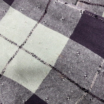 【中古品】【メンズ】 VINTAGE OPEN COLLAR CHECK LS SHIRT オープン カラー チェック ロングスリーブ シャツ トップス 長袖 146-260309-kh-08-izu カラー：ライトグリーン×ブラック 万代Net店