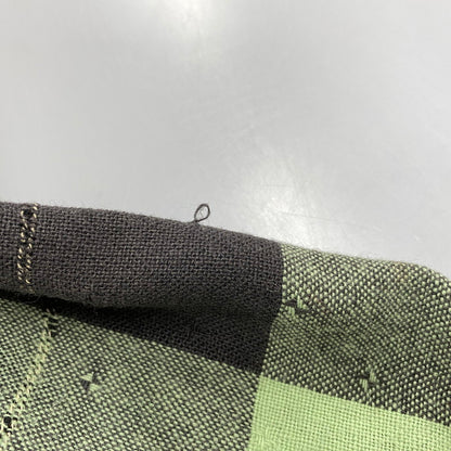 【中古品】【メンズ】 VINTAGE OPEN COLLAR CHECK LS SHIRT オープン カラー チェック ロングスリーブ シャツ トップス 長袖 146-260309-kh-08-izu カラー：ライトグリーン×ブラック 万代Net店