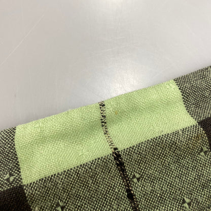 【中古品】【メンズ】 VINTAGE OPEN COLLAR CHECK LS SHIRT オープン カラー チェック ロングスリーブ シャツ トップス 長袖 146-260309-kh-08-izu カラー：ライトグリーン×ブラック 万代Net店