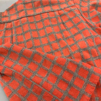 【現状渡し品】【メンズ】 GRODINS OF CALIFORNIA OPEN COLLAR CHECK LS SHIRT オープンカラー チェック ロングスリーブ シャツ 長袖 146-260310-as-08-izu サイズ：M カラー：レッド系 万代Net店