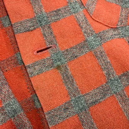 【現状渡し品】【メンズ】 GRODINS OF CALIFORNIA OPEN COLLAR CHECK LS SHIRT オープンカラー チェック ロングスリーブ シャツ 長袖 146-260310-as-08-izu サイズ：M カラー：レッド系 万代Net店