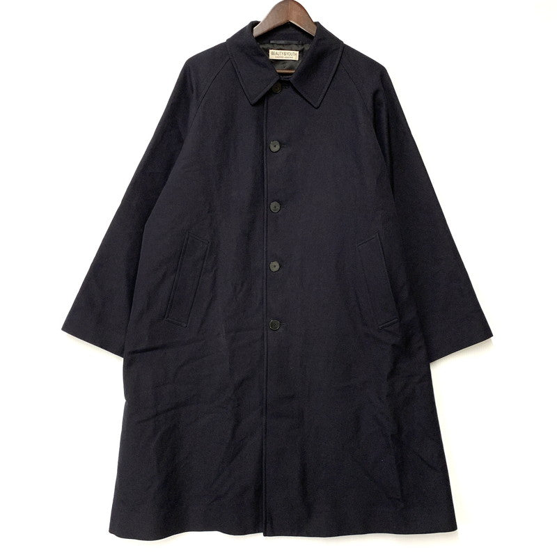 【中古品】【メンズ】 BEAUTY&YOUTH UNITED ARROWS ビューティアンドユースユナイテッドアローズ AIRY COTTON BAL COLLAR COAT 1225-6-000000 エアリーコットン バルカラーコート 147-260310-as-10-izu サイズ：S カラー：ブラック 万代Net店