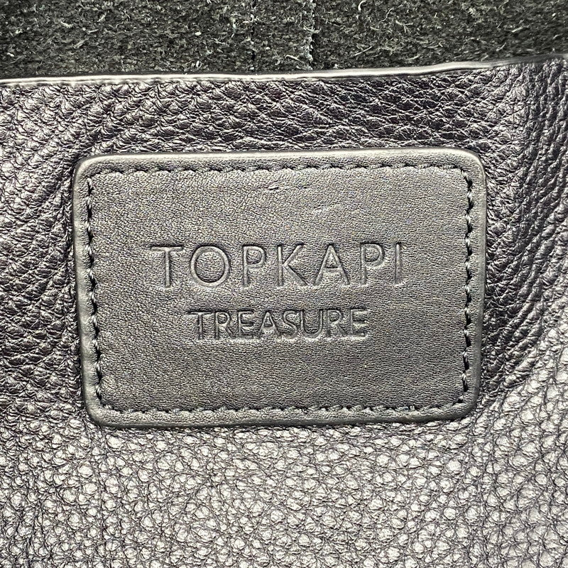 【中古品】【メンズ/レディース】 TOPKAPI TREASURE トプカピトレジャー LEATHER HANDBAG レザーハンドバッグ カバン 188-260318-tt-01-izu カラー：ブラック 万代Net店