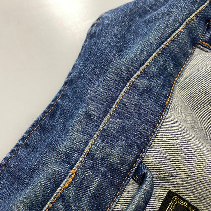 【中古品】【メンズ】 KARL KANI カールカナイ DENIM DOUBLE RIDERS JACKET 183K1605 デニム ダブルライダースジャケット アウター 142-260316-as-05-izu サイズ：XXL カラー：インディゴ 万代Net店
