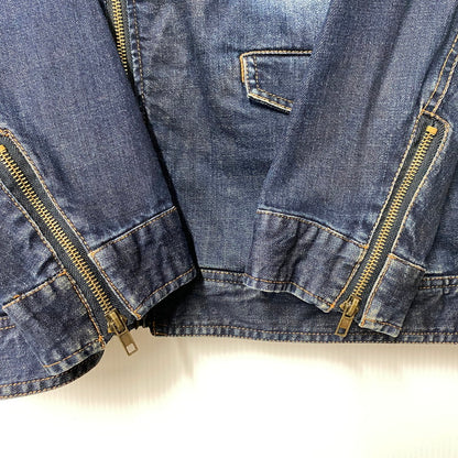 【中古品】【メンズ】 KARL KANI カールカナイ DENIM DOUBLE RIDERS JACKET 183K1605 デニム ダブルライダースジャケット アウター 142-260316-as-05-izu サイズ：XXL カラー：インディゴ 万代Net店