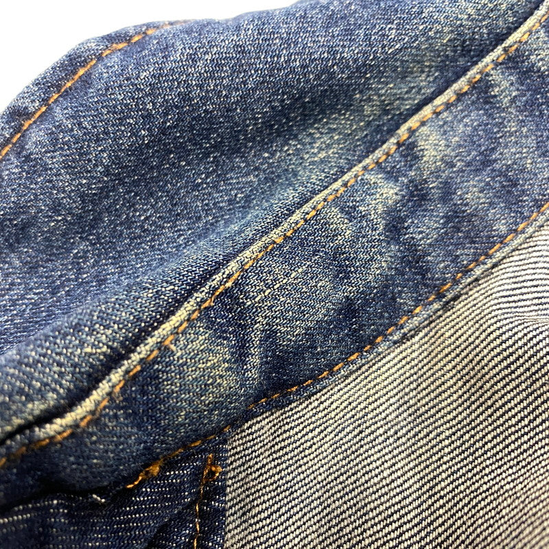 【中古品】【メンズ】 KARL KANI カールカナイ DENIM DOUBLE RIDERS JACKET 183K1605 デニム ダブルライダースジャケット アウター 142-260316-as-05-izu サイズ：XXL カラー：インディゴ 万代Net店